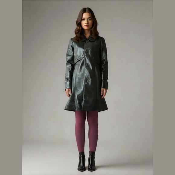 Suzy Shier Black Victorian Trench Medium - Picture 1 of 6